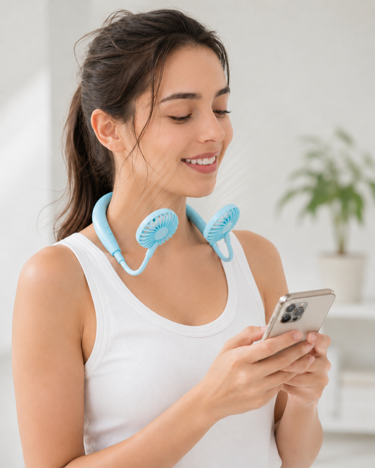 The Snail Neck Fan (Blue)