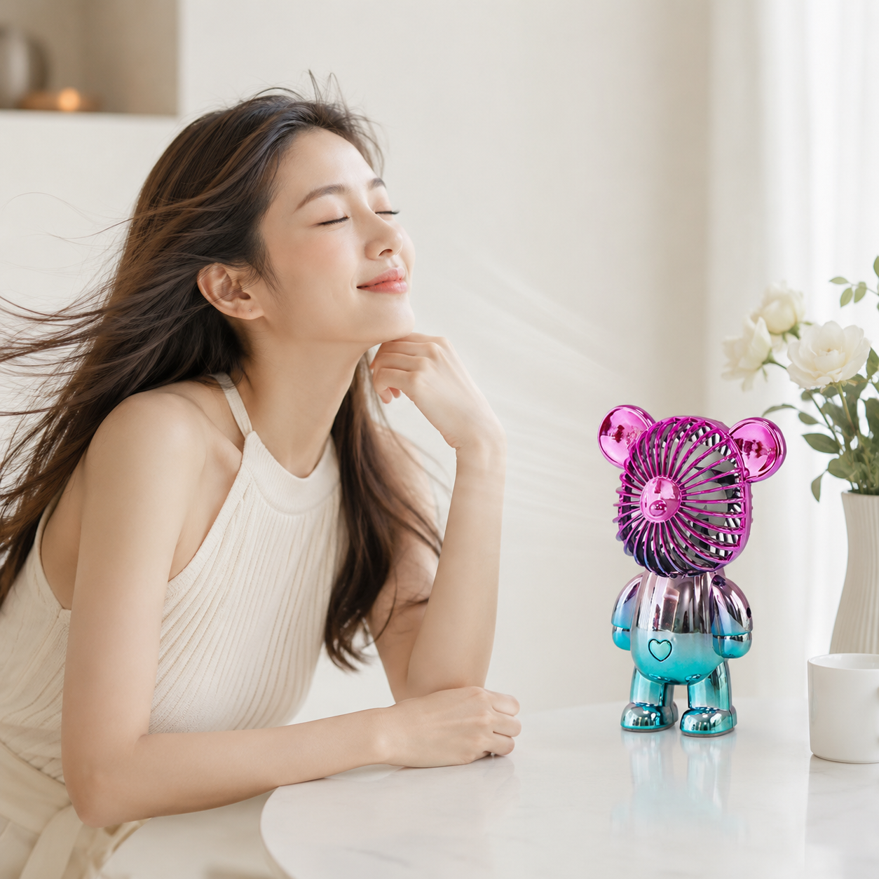 Charming Bear USB Mini Fan (Fancy Purple)