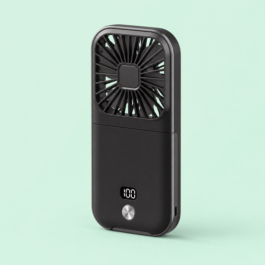 Dual-Mode Travel Fan (Deep Black)
