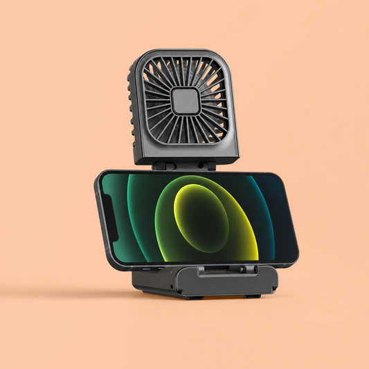 Dual-Mode Travel Fan (Deep Black)